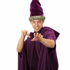 Elope Purple Velvet Wizard Hat Historical