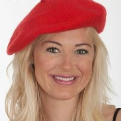 JH Hat Company Wool Beret - Red Themes
