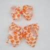 Wee Ones Halloween Pumpkin Bow White