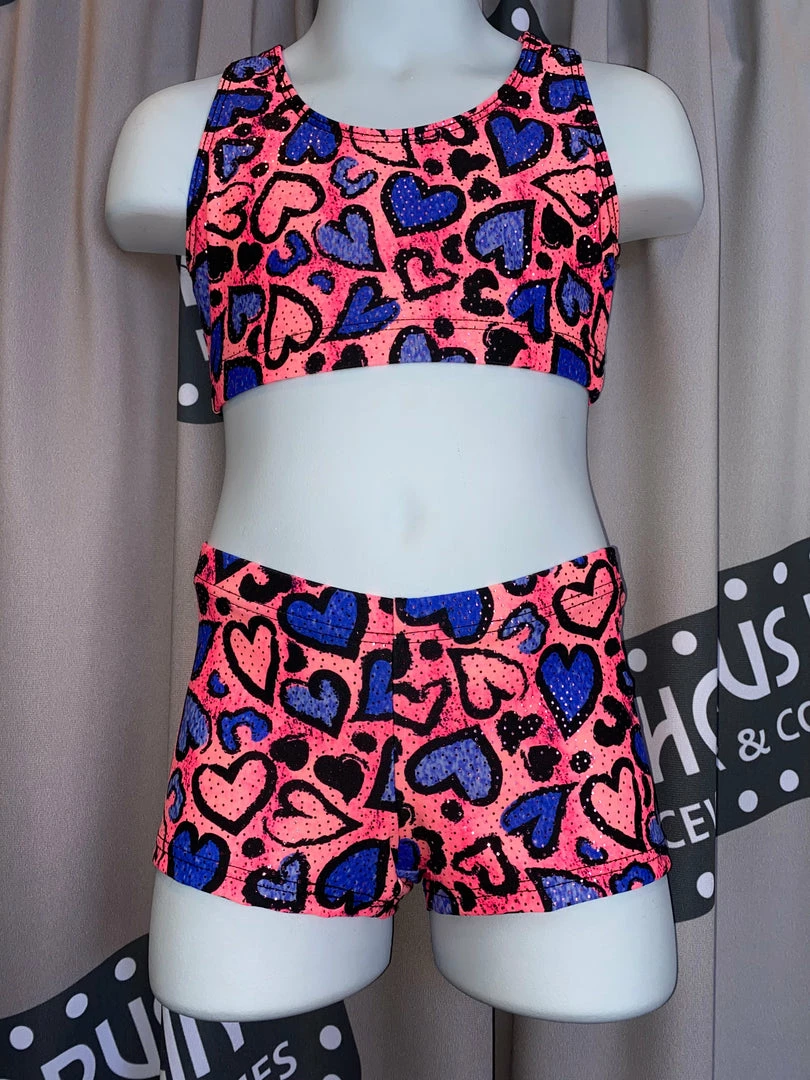 Motionwear Wild Hearts Printed Shorts (Child) 5 Motionwear Wild Hearts Printed Shorts (Child)