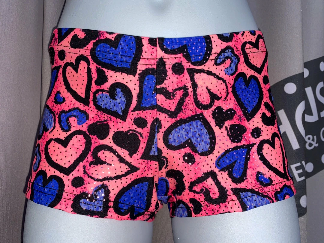 Motionwear Wild Hearts Printed Shorts (Child) 3 Motionwear Wild Hearts Printed Shorts (Child)