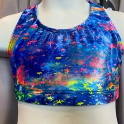 Motionwear Velour Clouds Racerback Bra Top (Child)