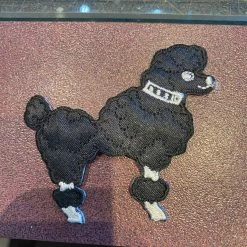 Glitz Large Satin Poodle Applique Period Decades