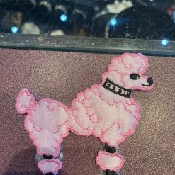 Glitz Medium Poodle Applique Period Decades