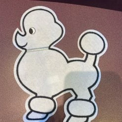 Glitz Period Decades Felt Poodle Applique