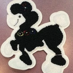 Glitz Period Decades Chenille Poodle Applique