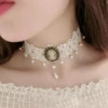 SAM Corporation Lace Choker With Cameo