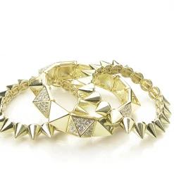 SAM Corporation Spike Bangle Bracelet (Gold)