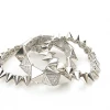 SAM Corporation Gifts & Accessories Spike Bangle Bracelet (Silver)