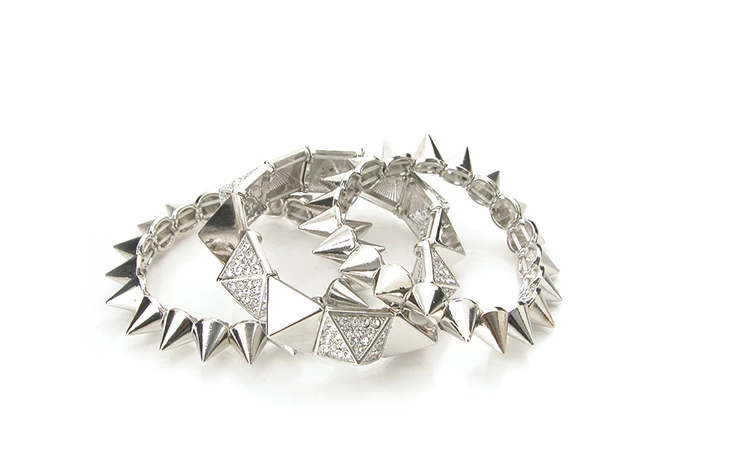 SAM Corporation Gifts & Accessories Spike Bangle Bracelet (Silver) 3 SAM Corporation Gifts & Accessories Spike Bangle Bracelet (Silver)