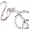 SAM Corporation Themes Rhinestone Peace Necklace