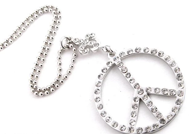 SAM Corporation Themes Rhinestone Peace Necklace 3 SAM Corporation Themes Rhinestone Peace Necklace