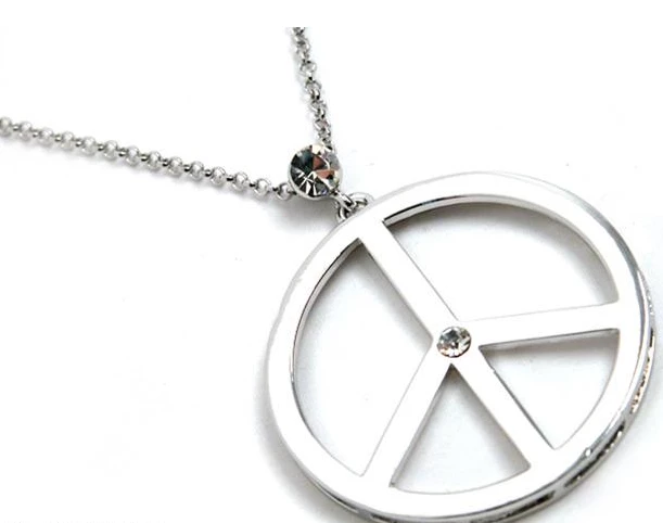 SAM Corporation Silver Peace Sign Necklace Gifts & Accessories 3 SAM Corporation Silver Peace Sign Necklace Gifts & Accessories