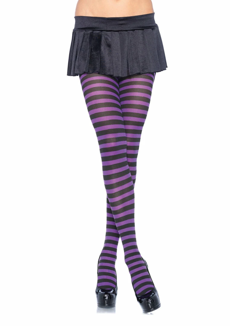 Leg Avenue Holidays Striped Tights (Plus) 4 Leg Avenue Holidays Striped Tights (Plus)