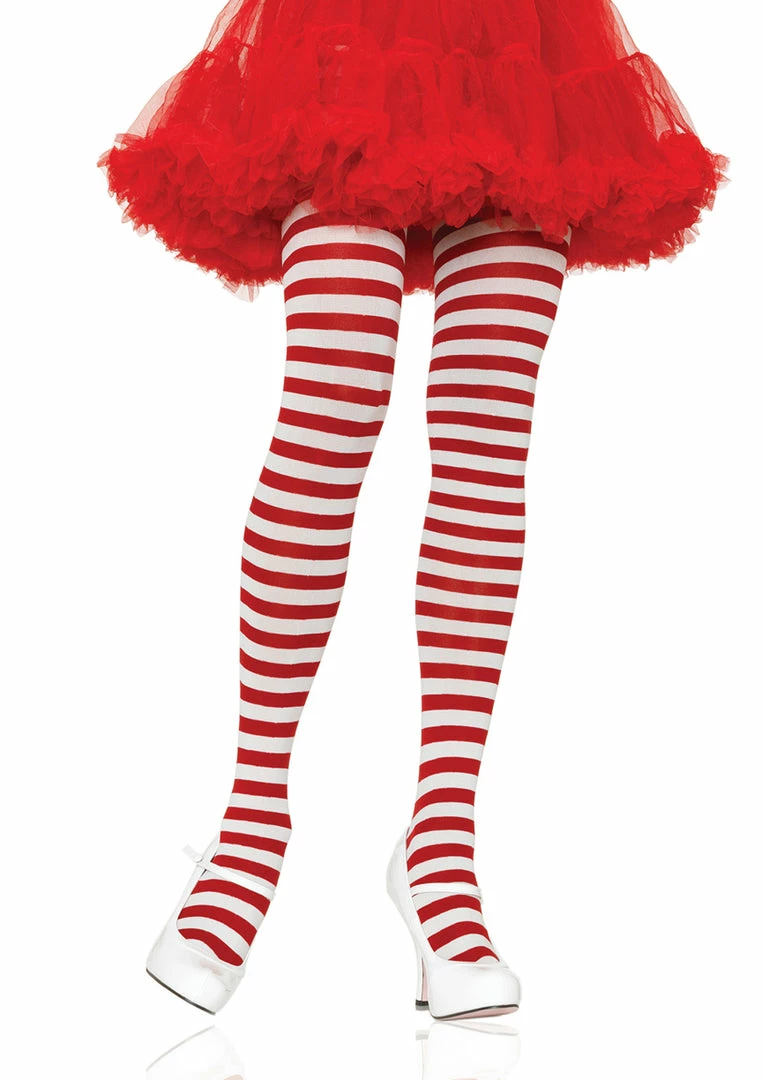 Leg Avenue Holidays Striped Tights (Plus) 3 Leg Avenue Holidays Striped Tights (Plus)