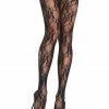 Leg Avenue Floral Lace Tights 1980's 1 Leg Avenue Floral Lace Tights 1980's