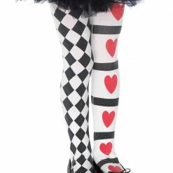 Leg Avenue Harlequin And Heart Tights (Child)