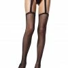 Leg Avenue Fishnet Stockings With Attached Garter Belt