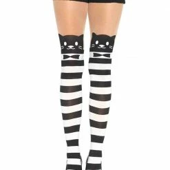 Leg Avenue Cat Striped Opaque Pantyhose Themes