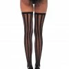 Leg Avenue Vertical Striped Sheer Thigh Highs Legwear 1 Leg Avenue Vertical Striped Sheer Thigh Highs Legwear