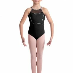 Mirella Halter Print Trim Leotard (Child) Dance Boutique