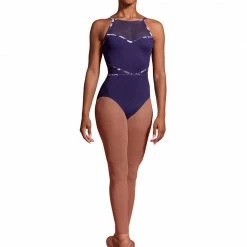 Mirella Halter Neck Print Trim Leotard (Adult) 7 Mirella Halter Neck Print Trim Leotard (Adult)