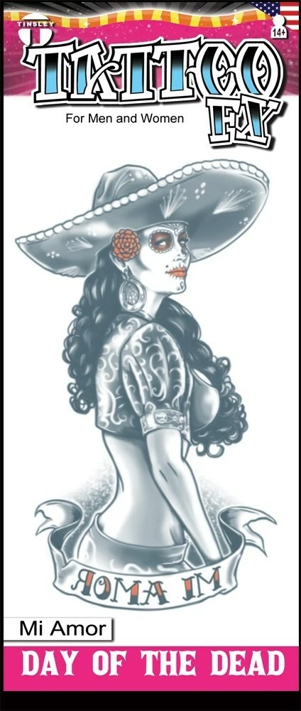 Tinsley Transfers Holidays Mi Amor Day Of The Dead Tattoo 3 Tinsley Transfers Holidays Mi Amor Day Of The Dead Tattoo