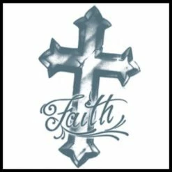 Tinsley Transfers Accessories Faith Cross Tattoo