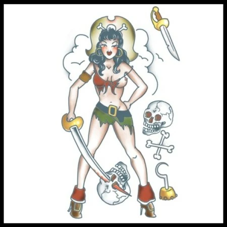 Tinsley Transfers Accessories Pirate Pin Up Girl 3 Tinsley Transfers Accessories Pirate Pin Up Girl