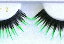 Garland Flared Eyelashes (Black & Green) Makeup
