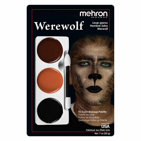 Werewolf Tri Color Makeup Kit By Mehron 3 Werewolf Tri Color Makeup Kit By Mehron