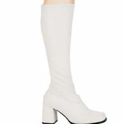 Ellie Shoes Costume Go-Go Boots White (Adult)