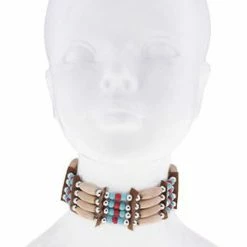 FF Imports Themes Choker Or Bracelet Beads & Leather