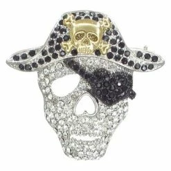WF Imports Themes Rhinestone Pirate Brooch