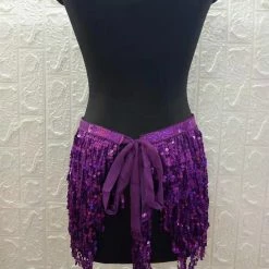 Apple Accessories Belly Dance Sequin Tassel Wrap Skirt