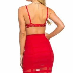 A Chorus Line Sequin Bra (Red) Costuming Separates