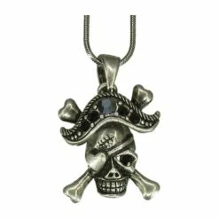 WF Imports Pirate Skull Necklace