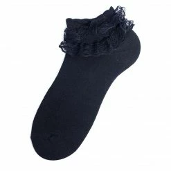 Selini Gifts & Accessories Ruffled Socks (Black)