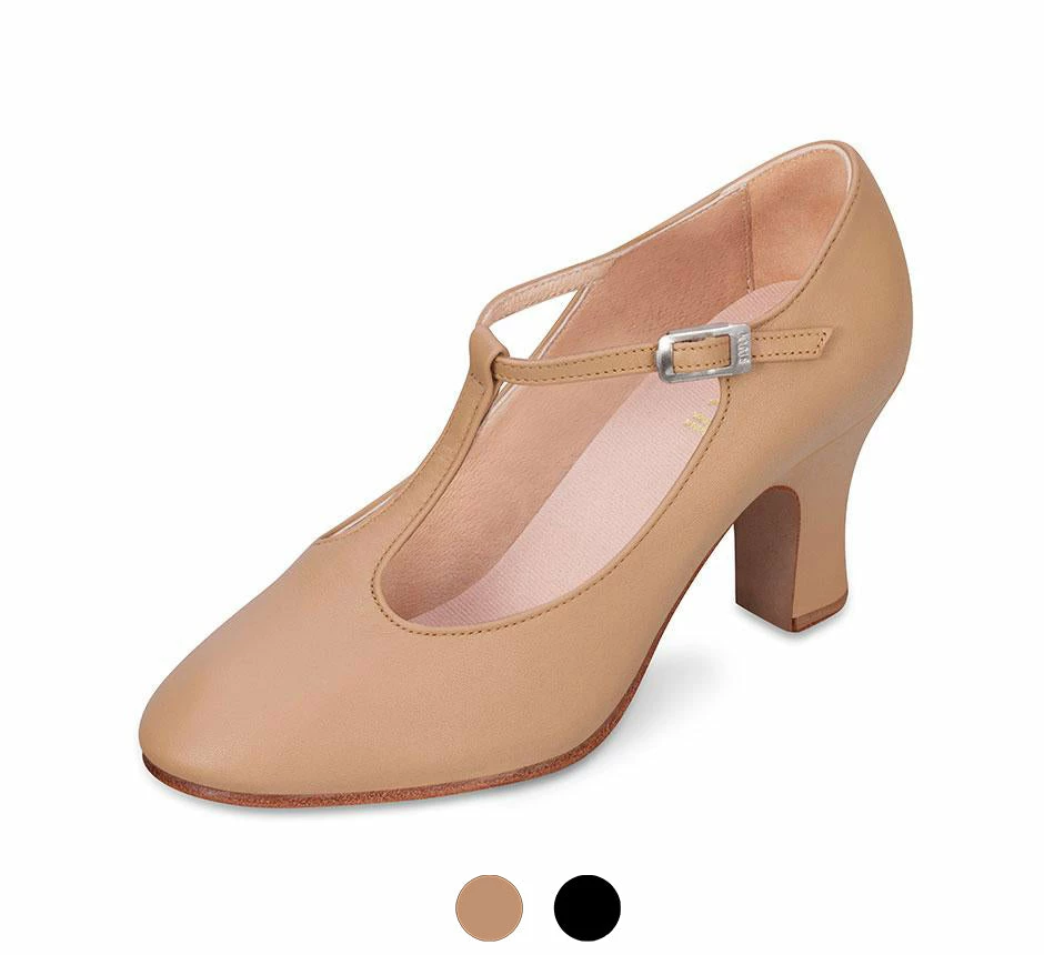 Shoes Leather 3" Character T-Strap By Bloch (Adult) 3 Shoes Leather 3" Character T-Strap By Bloch (Adult)