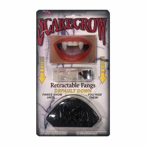 Scarecrow Classic Halloween "Default Down" Retractable Fangs 3 Scarecrow Classic Halloween "Default Down" Retractable Fangs