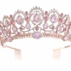 SAM Corporation Accessories Pink Rhinestone Tiara