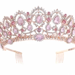 SAM Corporation Accessories Pink Rhinestone Tiara