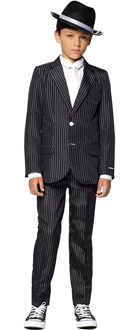 Suitmeister Boys Gangster Pinstripe Suit (Child) 3 Suitmeister Boys Gangster Pinstripe Suit (Child)