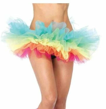 Leg Avenue Rainbow Organza Tutu Costuming Separates 3 Leg Avenue Rainbow Organza Tutu Costuming Separates