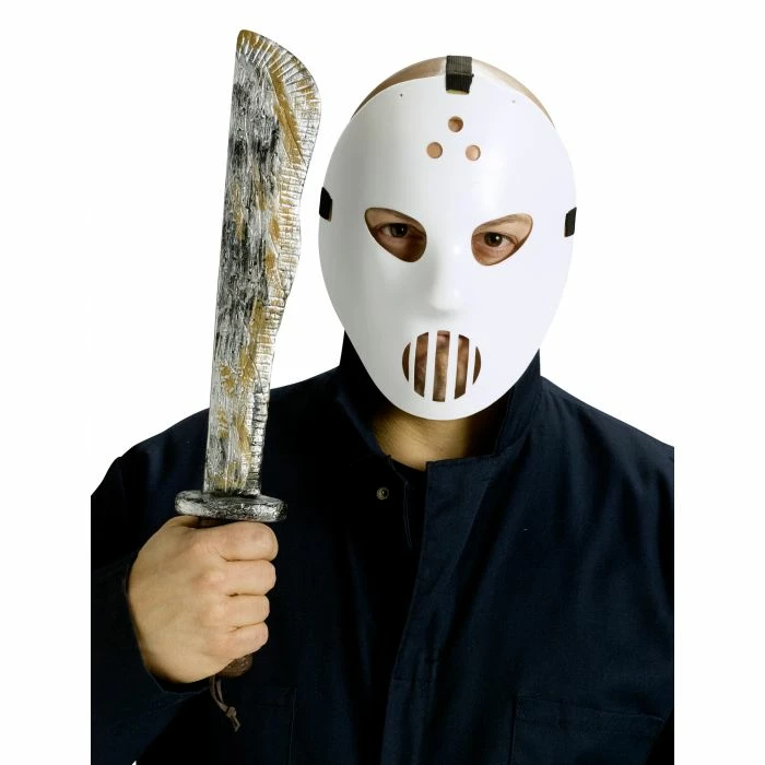 Fun World Costumes Hockey Mask & Machete Set Modern Movies, TV And Books 3 Fun World Costumes Hockey Mask & Machete Set Modern Movies, TV And Books