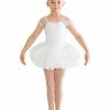 Bloch Mesh Back Cap Sleeve Tutu Dress (White)