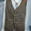 Kashi Striped Historical Vest Costuming Separates