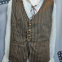 Kashi Striped Historical Vest Costuming Separates