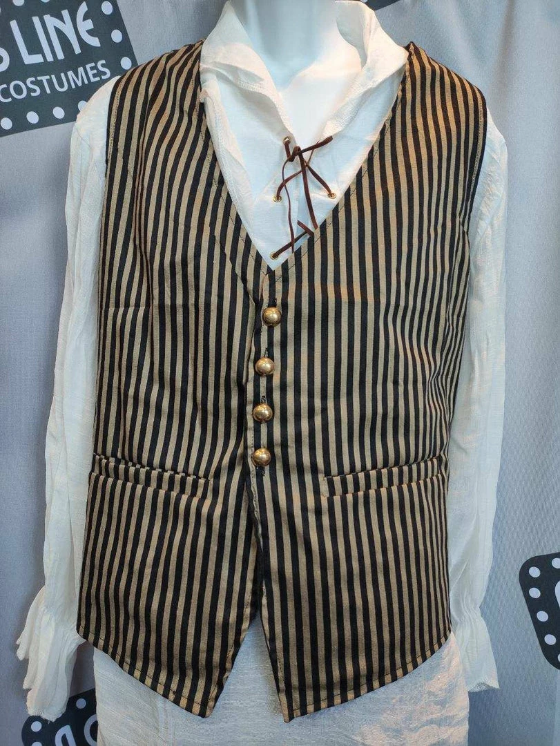 Kashi Striped Historical Vest Costuming Separates 3 Kashi Striped Historical Vest Costuming Separates
