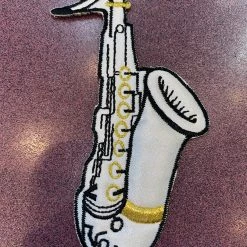 Glitz Period Decades Satin Saxophone Applique